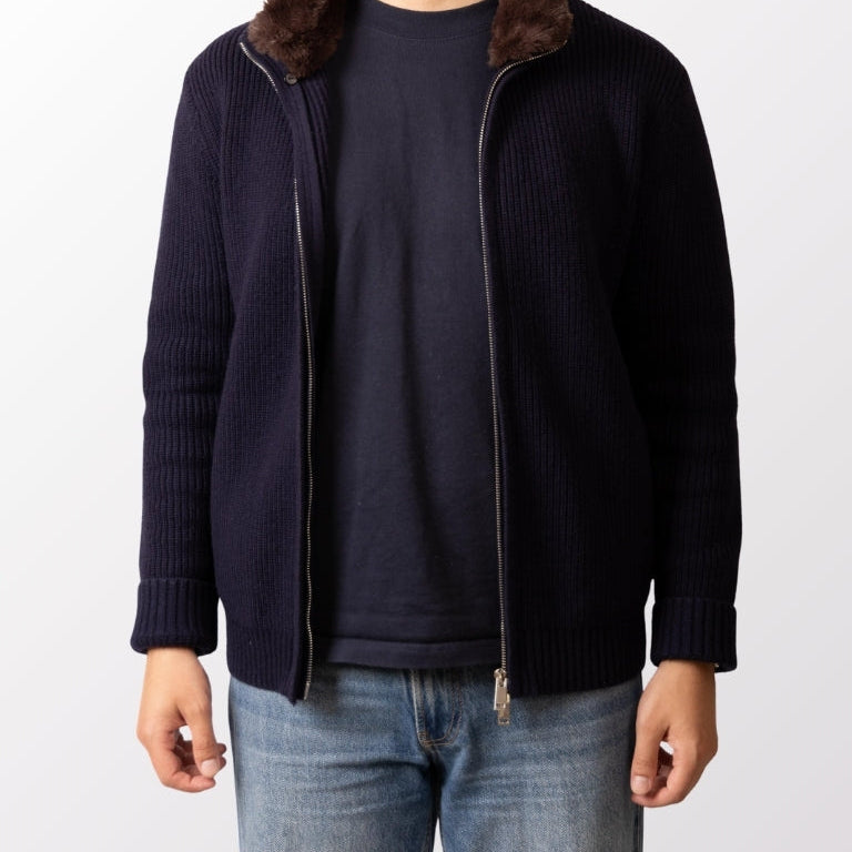 Lucian | Fur Trim Cardigan
