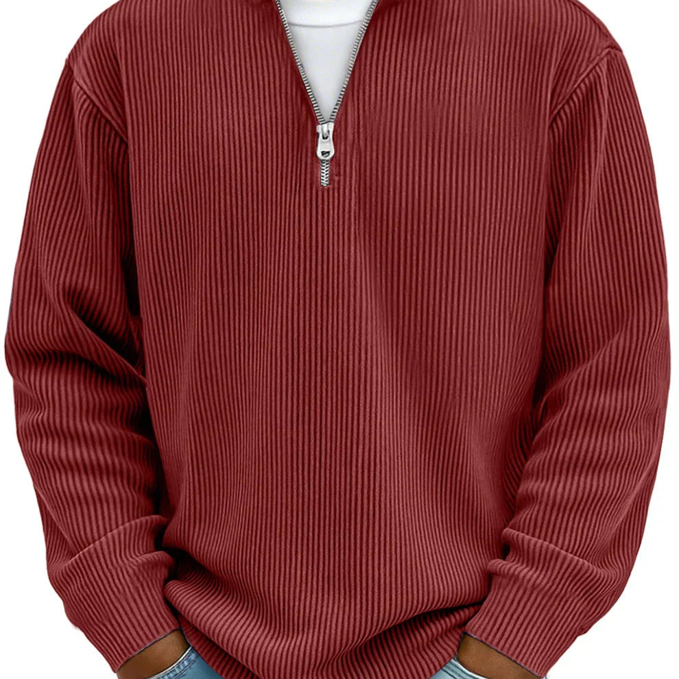 The Reed | Modern Ribbed 1/4 Zip Sweater