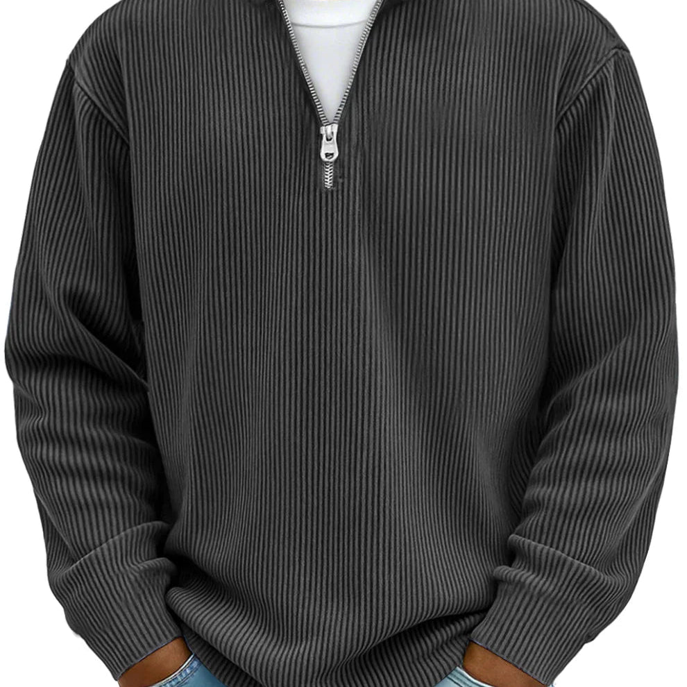 The Reed | Modern Ribbed 1/4 Zip Sweater
