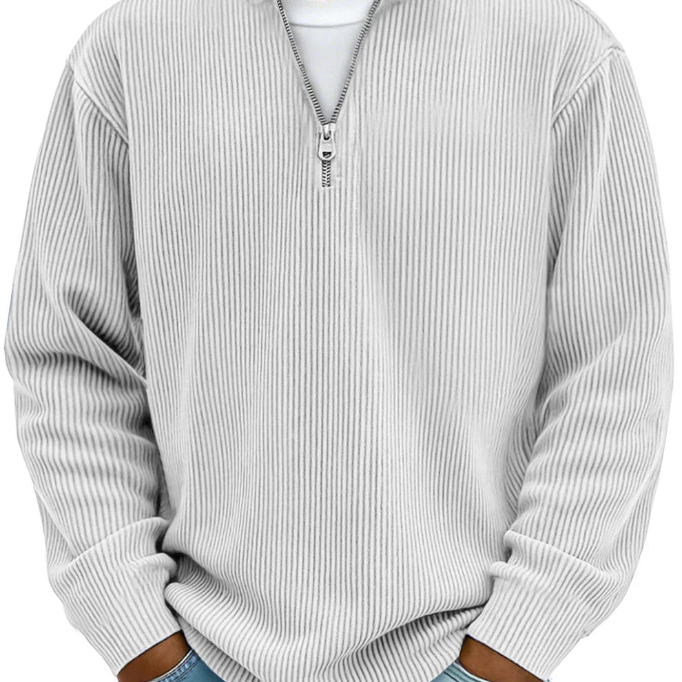 The Reed | Modern Ribbed 1/4 Zip Sweater