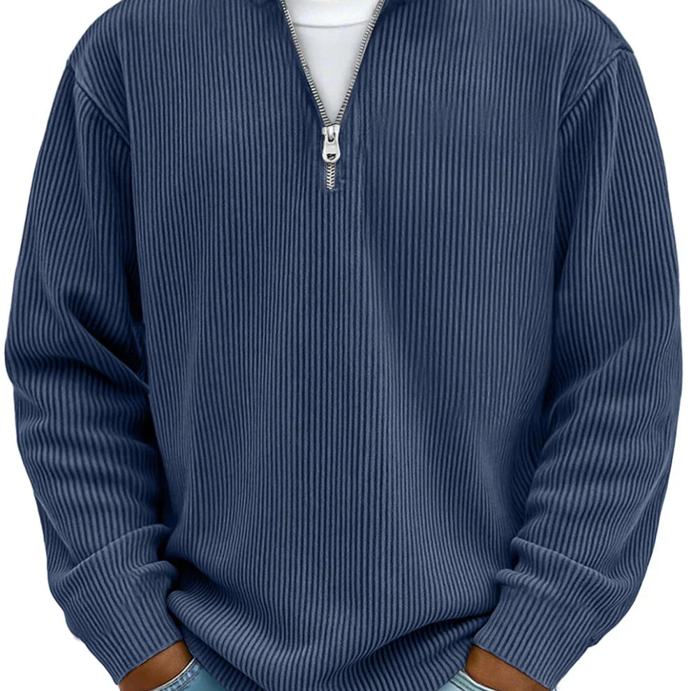 The Reed | Modern Ribbed 1/4 Zip Sweater