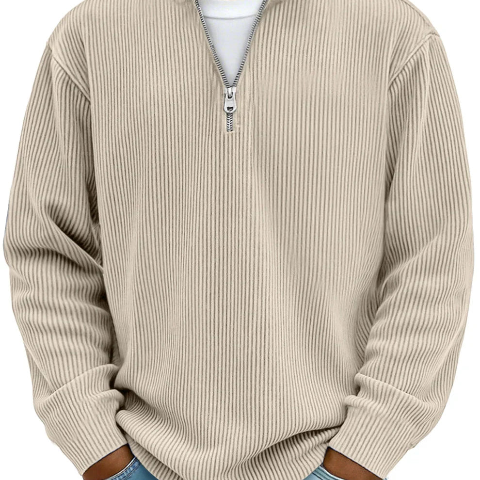 The Reed | Modern Ribbed 1/4 Zip Sweater