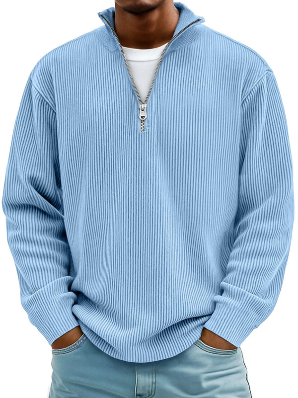 The Reed | Modern Ribbed 1/4 Zip Sweater