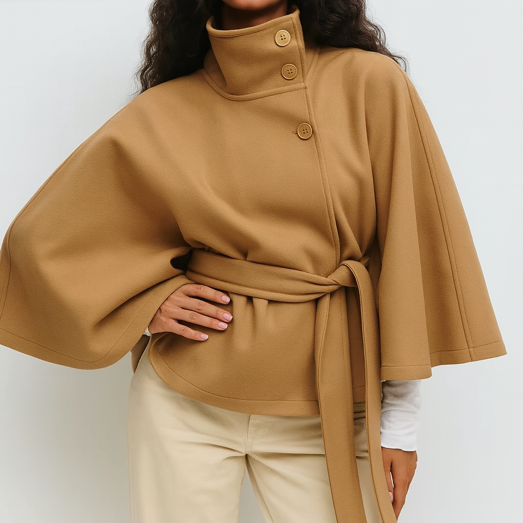 The Aurelia | Belted Cape Jacket