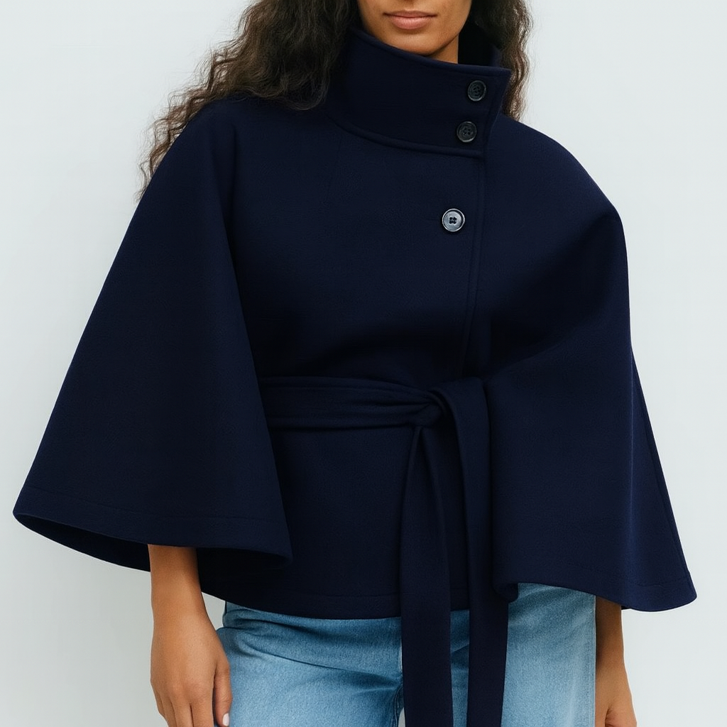 The Aurelia | Belted Cape Jacket