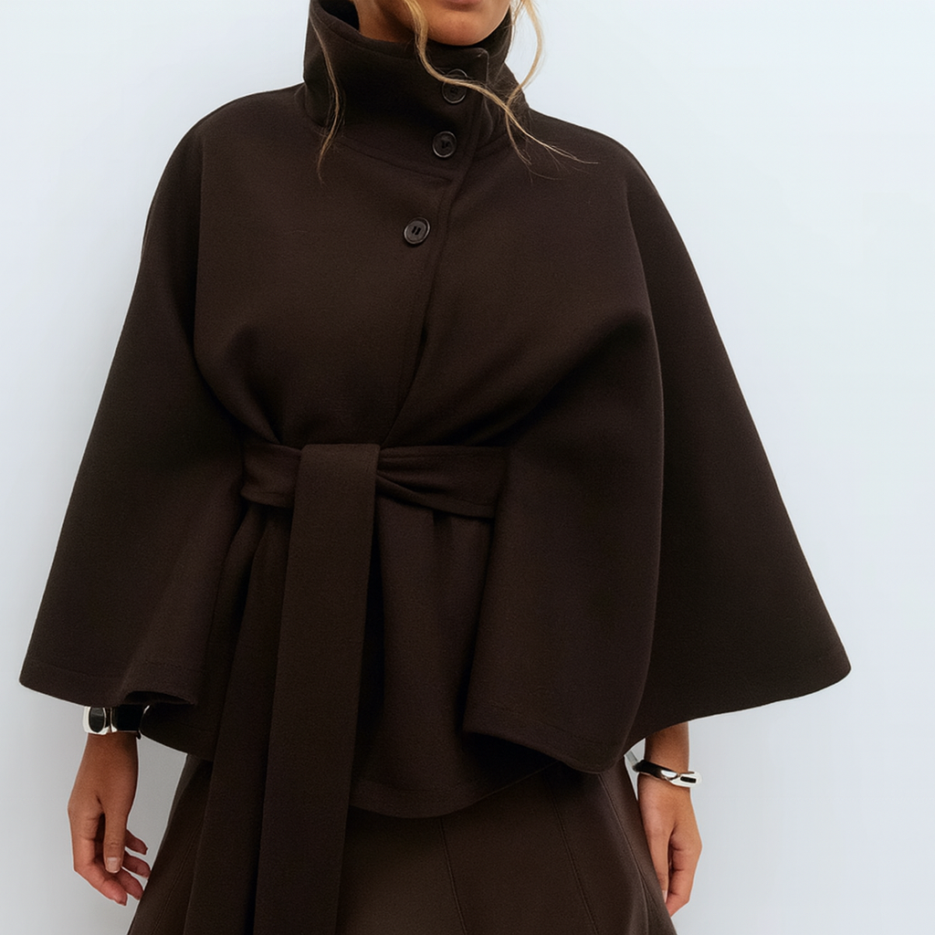 The Aurelia | Belted Cape Jacket